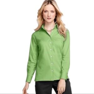 Women’s petite long sleeve stretch broadcloth shirt sz 32W